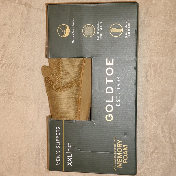 ๐ฃGOLD TOE Men's Slippers in Cognac relaxed fit get morning paper ๐ - Picture 4 of 11